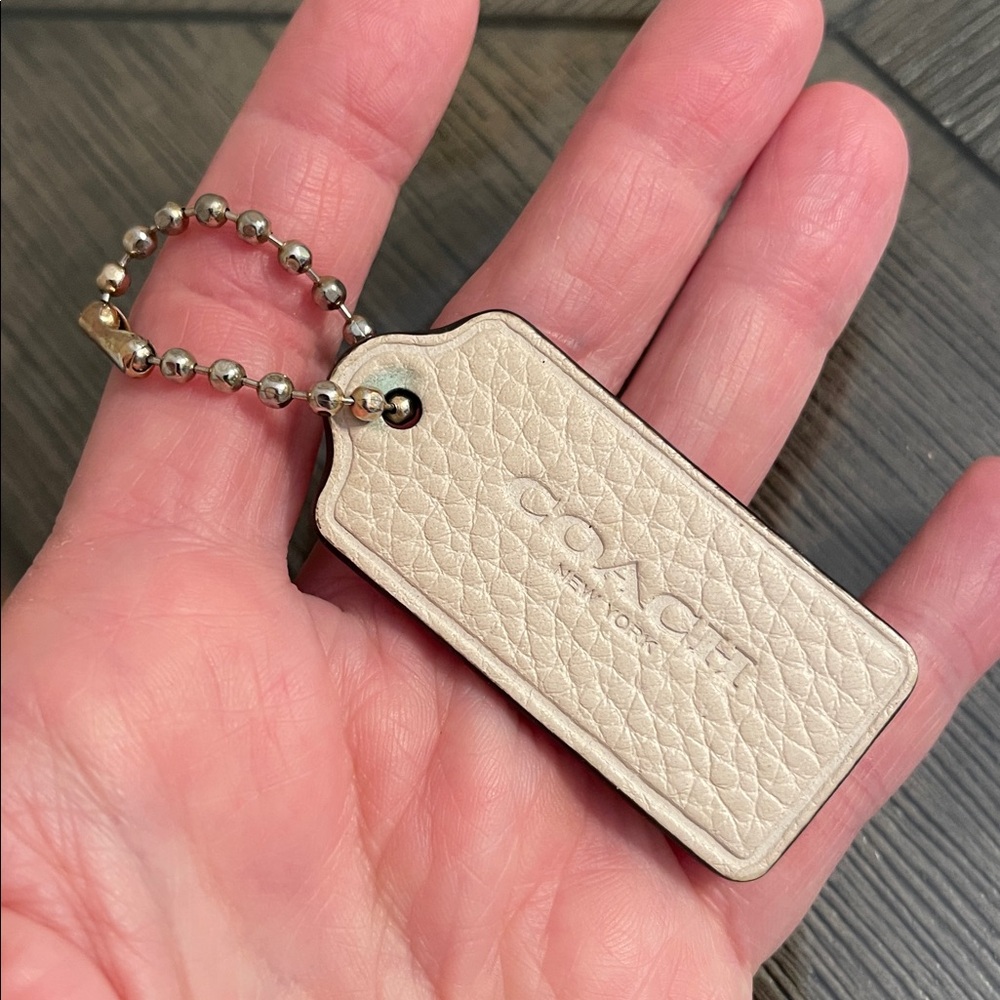 Coach Chalk Pebble Leather Key Chain - Hangtag - Bag Charm Replacement Part - Picture 11 of 17